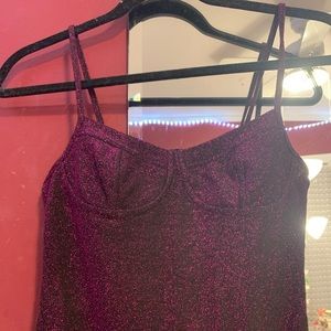 Purple sparkly bodysuit